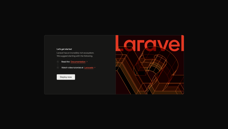 Laravel Welcome Page