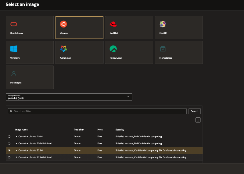 Oracle Cloud Change Image